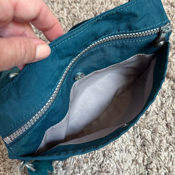 Kipling Crossbody Bag in Dark Teal With Gorilla Keychain - Picture 7 of 9